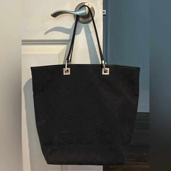 Gucci Tom Ford Era Tote Monogram Canvas 12x10 W/Leather Straps/Silver Hardware - Picture 1 of 11